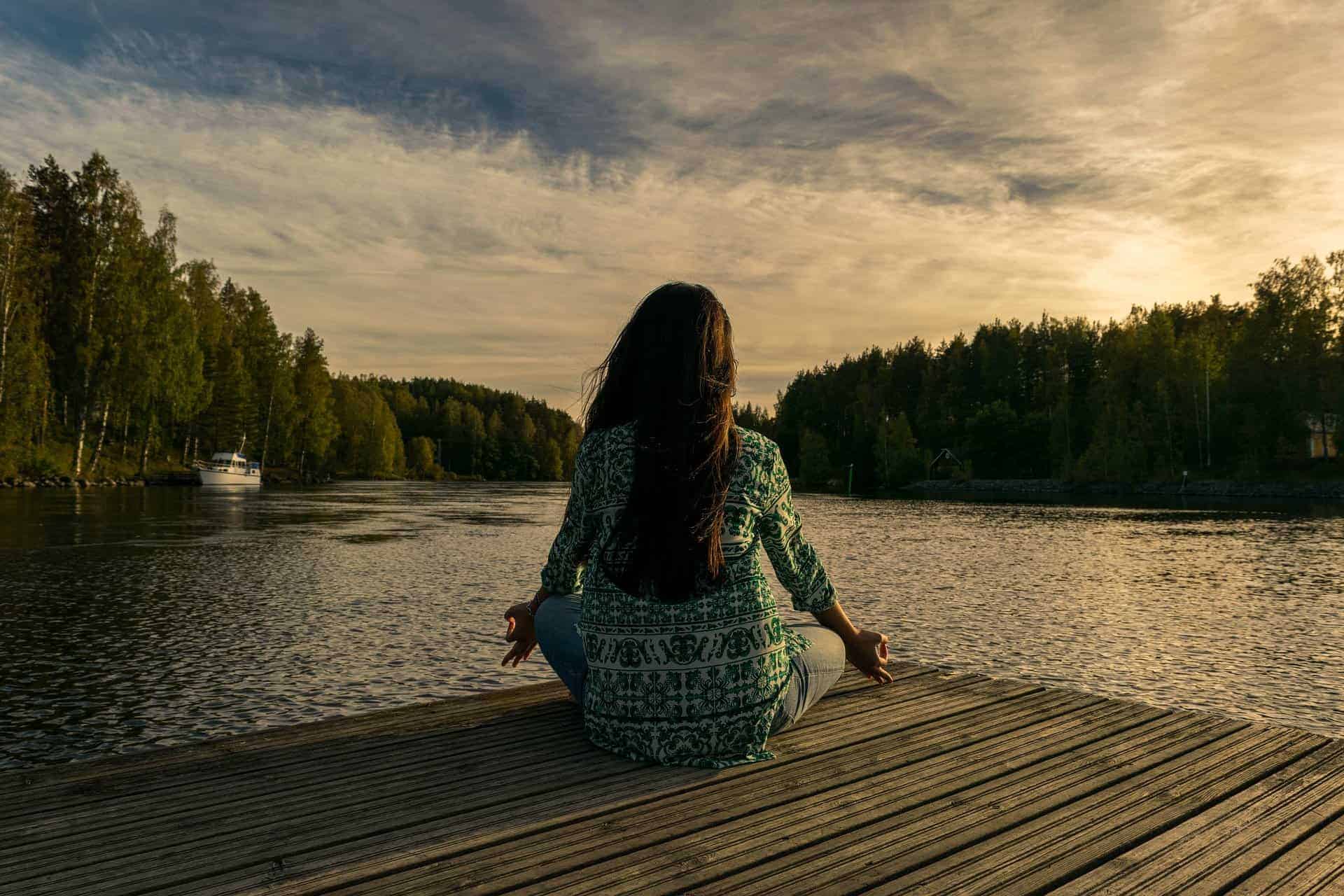 girl doing meditation