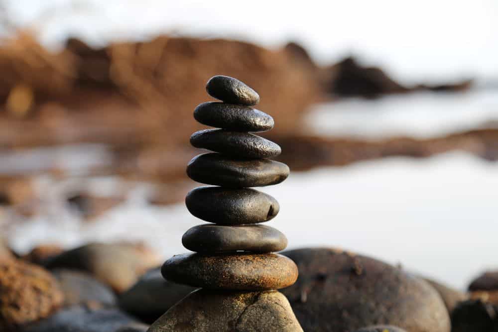 Rocks balancing, representing life balance