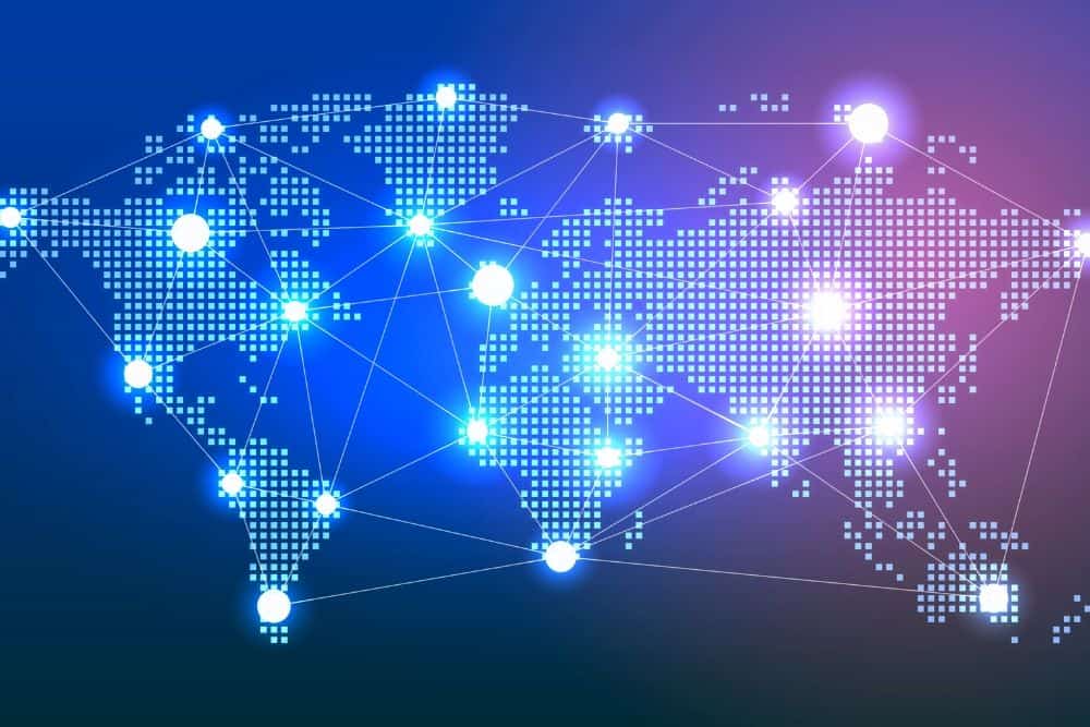 A map of the world with dots reflecting collective consciousness