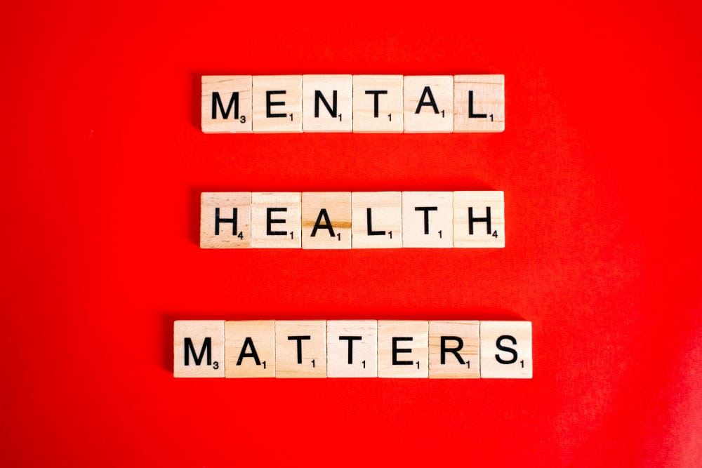 Letters read "Mental Health Matters" signifying the importance of mental health